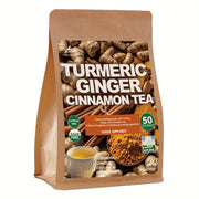 natural herbs turmeric ginger cinnamon tea