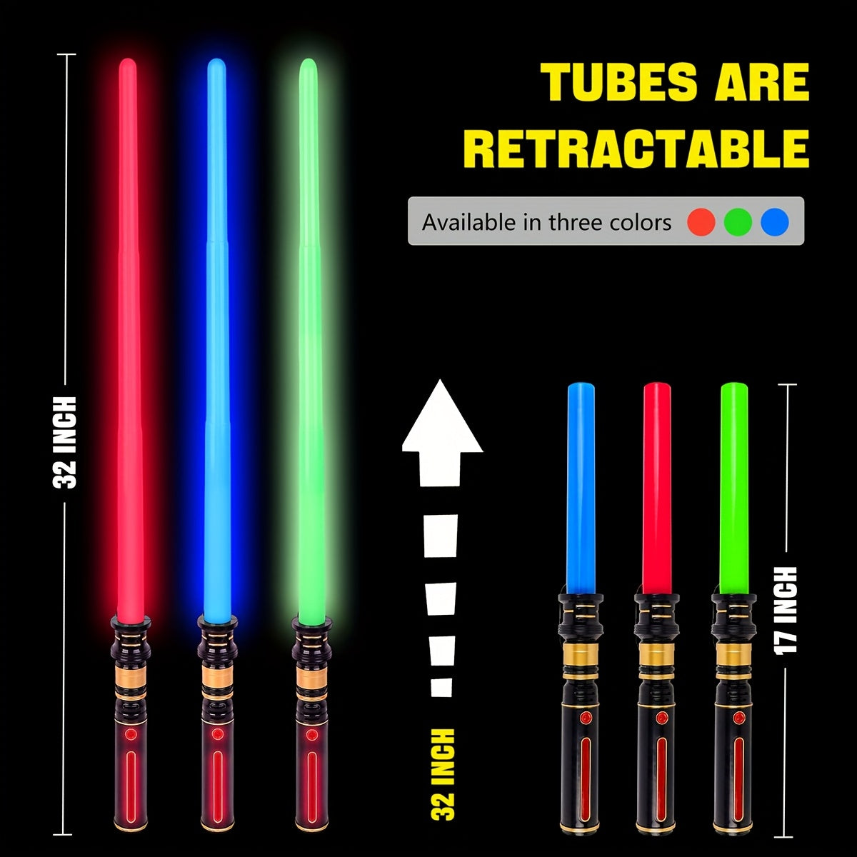 kids light swords fx sound expandable
