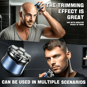 mens usb rechargeable 6 blade head shaver