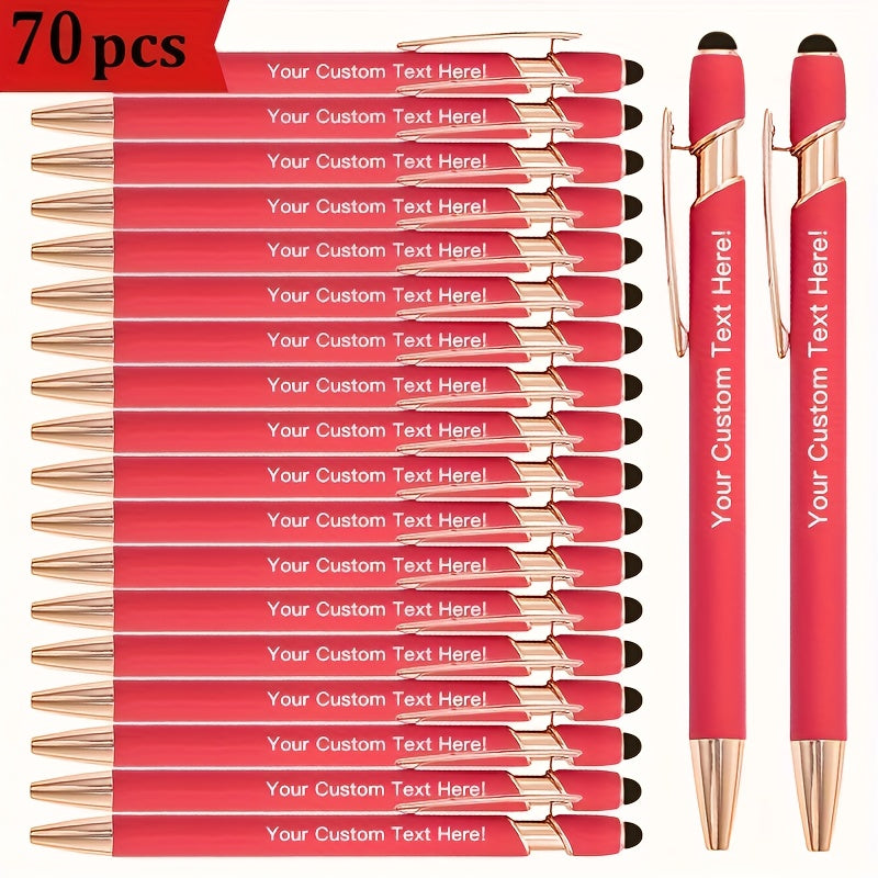 customized 70pcs personalized text liquid ink rollerball