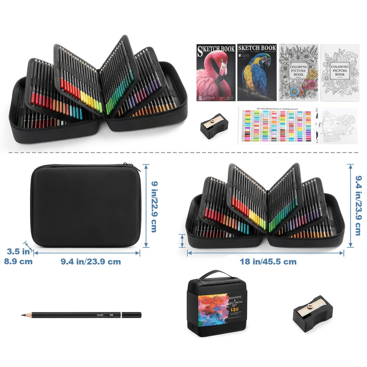 back school art supplies 120 colors colored pencils set