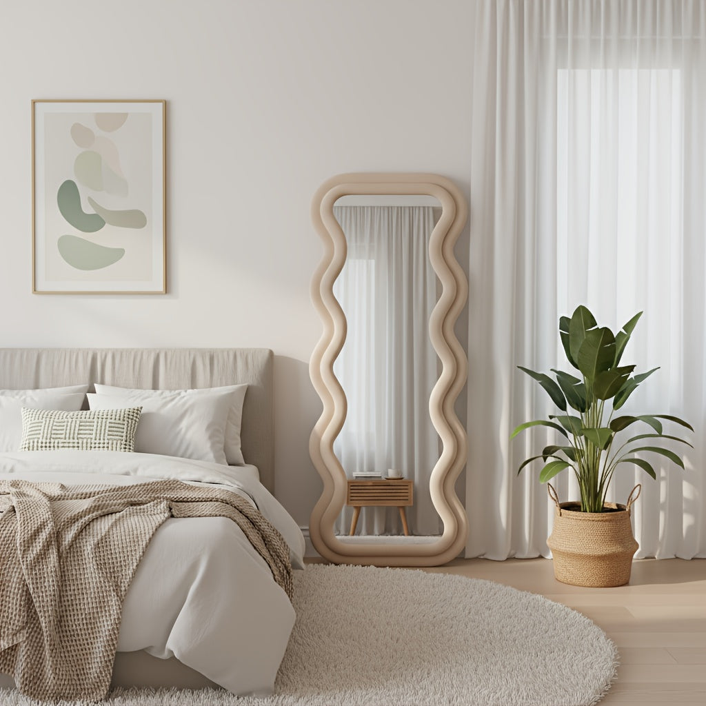standing mirror suitable nursery   shatterproof