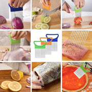 1 2 4pcs onion slicer vegetable tomato holder slicer cutter