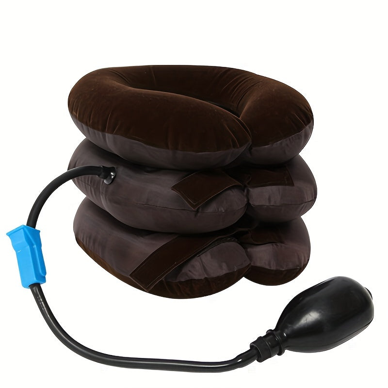 three layer inflatable u shaped neck pillow flexible neck