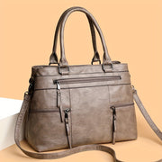 womens shoulder bag fashion solid color handbag multi layer