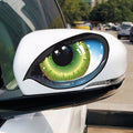 a pair vibrant vehicle stickers a bright 3d green cat eye