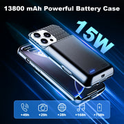 phone case 13800mah battery case   17 16 15 14 13 12