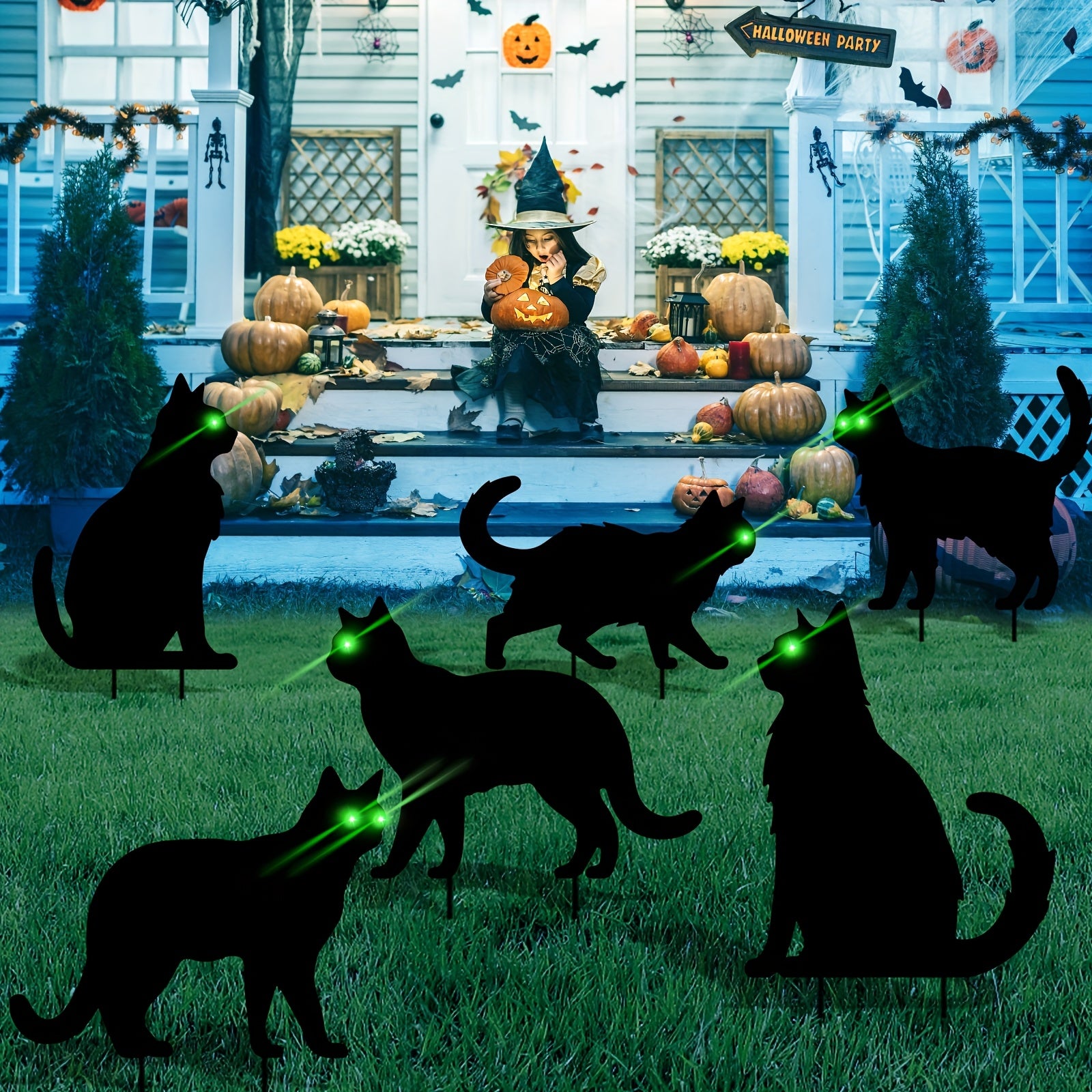 12pcs   decorations plastic yard signs