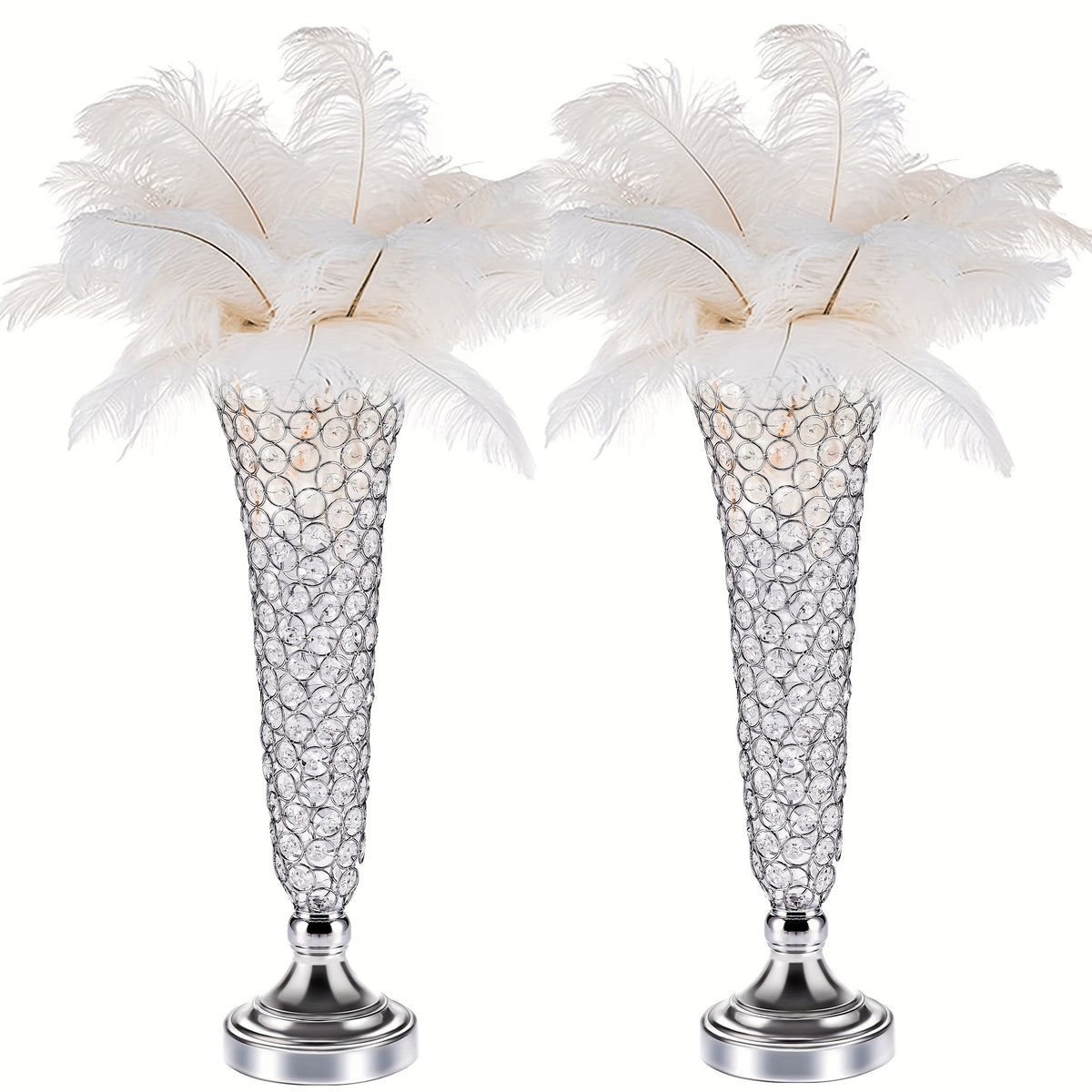 2pcs 10pcs crystal trumpet floral   wedding