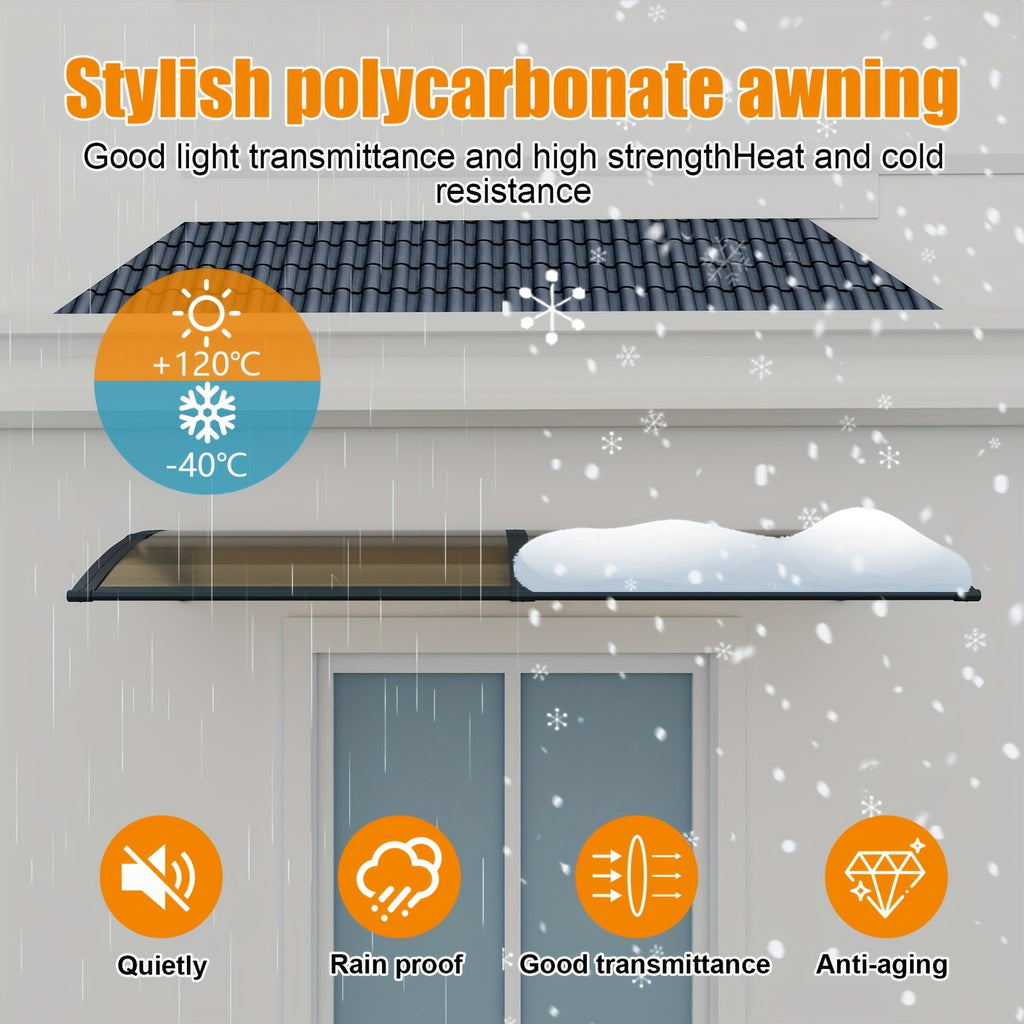 uv resistant weather polycarbonate patio awning abs frame