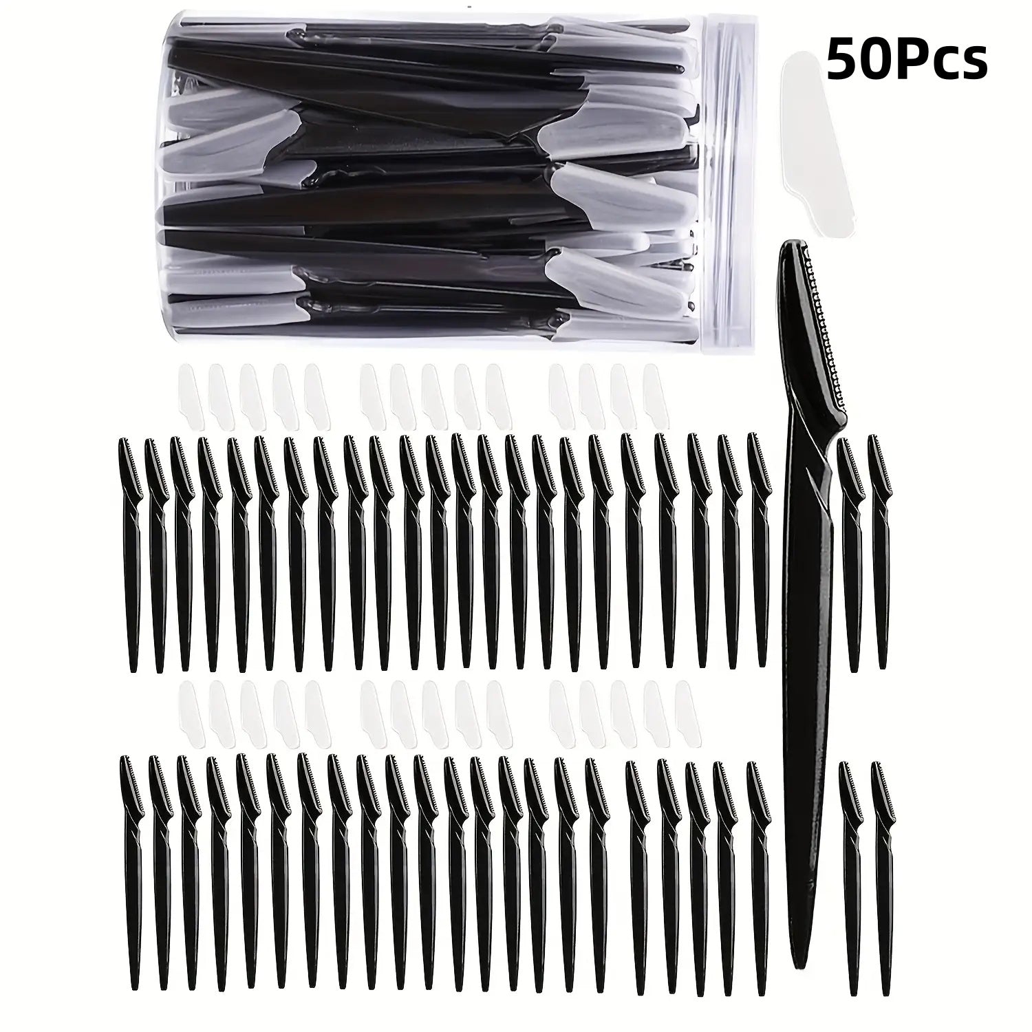 50pcs pack non irritating stainless steel facial razor