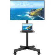 height adjustable mobile tv cart wheels 23 60 inch tvs