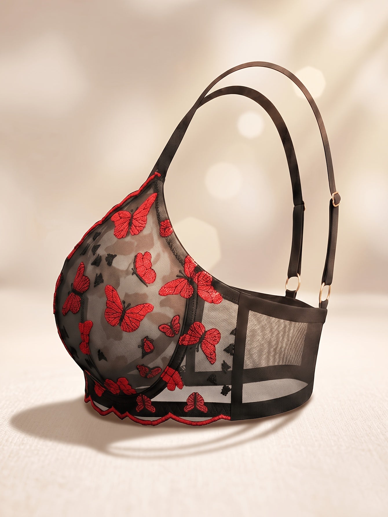 1pc womens plus size bra embroidery   comfortable
