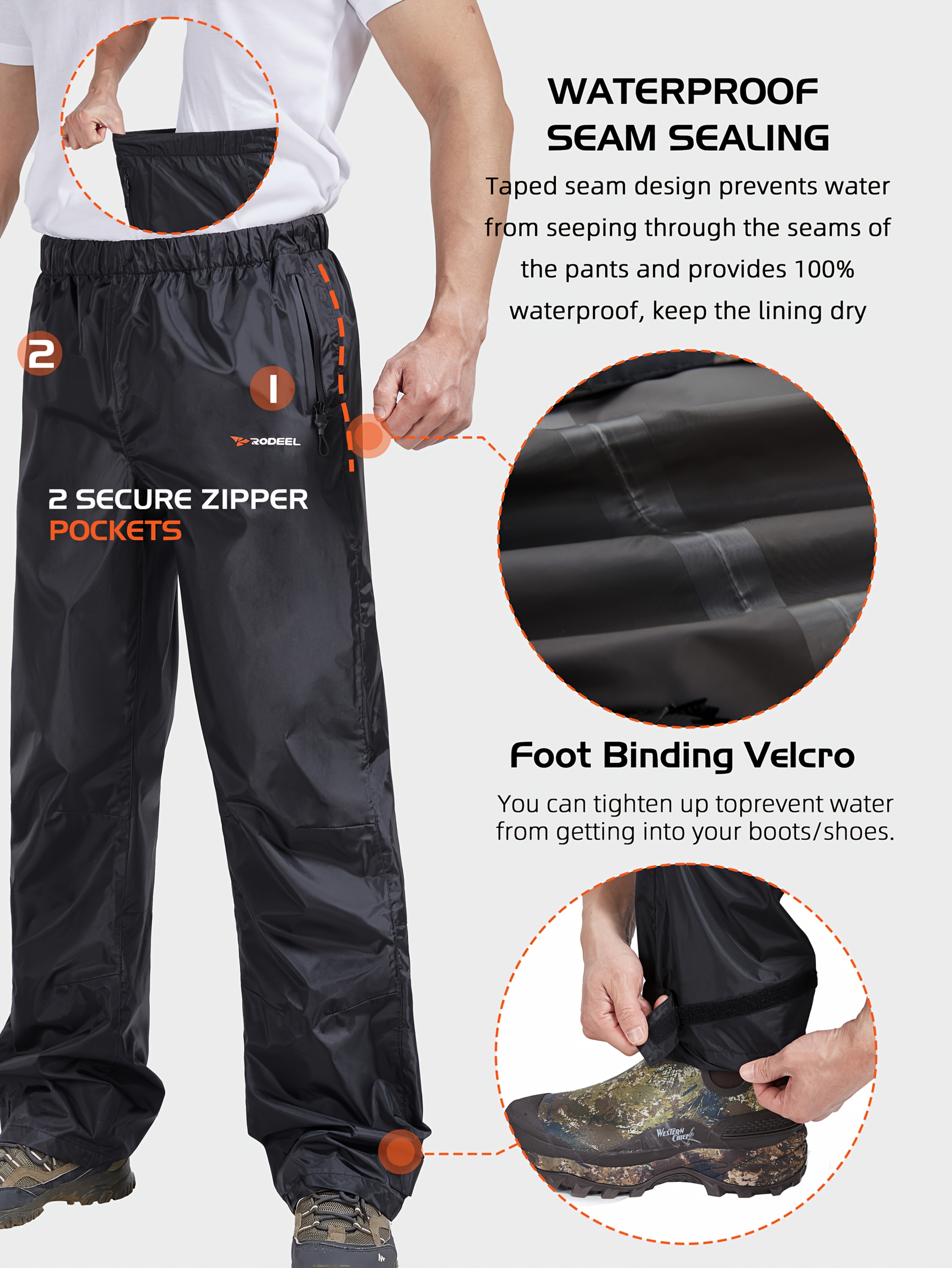 waterproof raincoat set mens windproof jacket pants