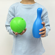large bowling toy set 10 bottles 2 balls sports toy set