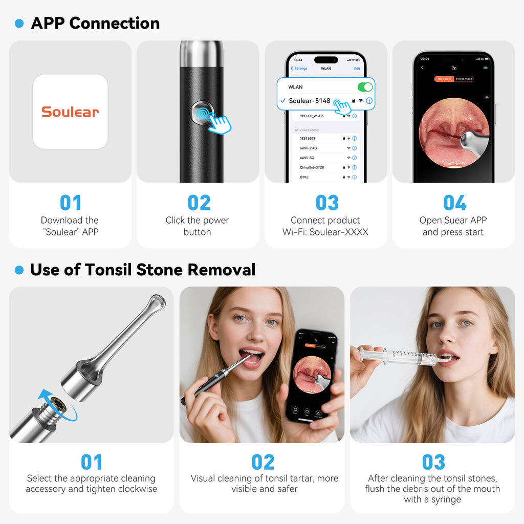 tonsil stone remover camera 1080p hd visual removal
