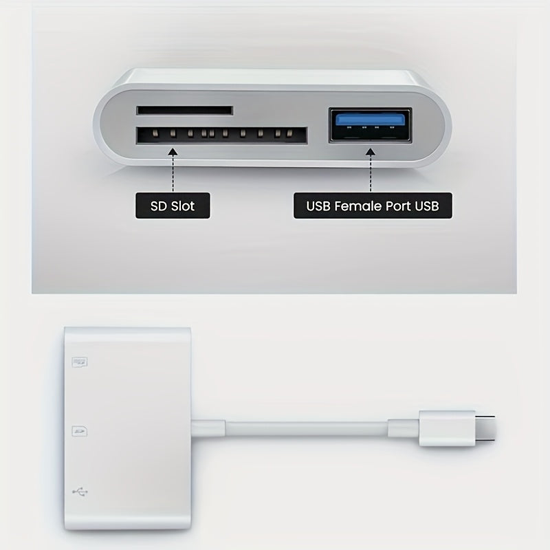 3 in 1 usb c sd card reader fast transfer