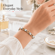 pure copper bracelet women two tone silver golden