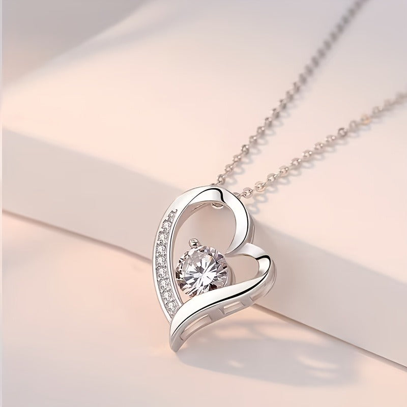 elegant heart shaped necklace