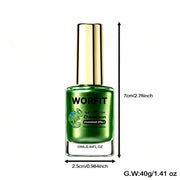 metallic mirror chrome green nail polish burnt   high