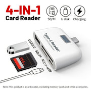 otg card reader usb c 4 in 1 sd tf reader writer portable