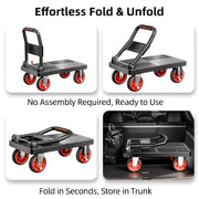 heavy duty folding hand truck 660 800 lbs capacity frame 360