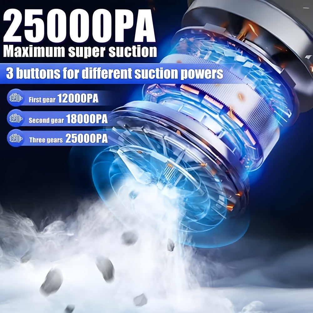 25000pa high power 9in 1wireless handheld car vacuum cleaner