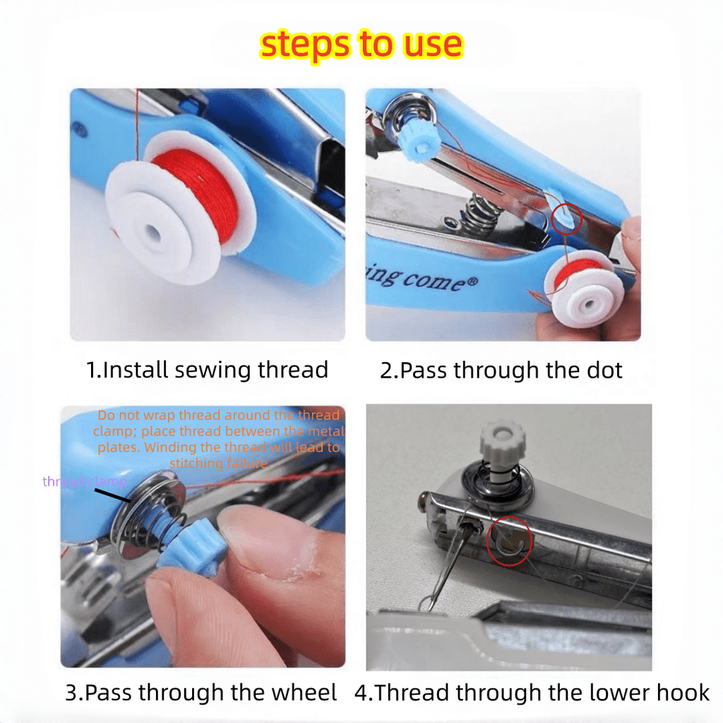 16pcs portable handheld mini sewing machine manual small