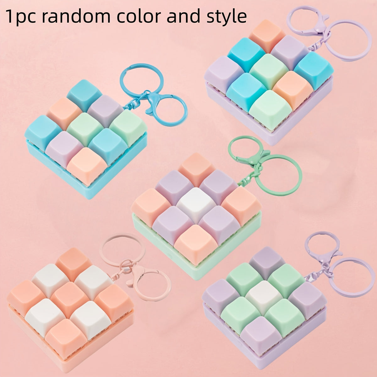 mini mechanical keyboard keychain   9 numeric keys 1