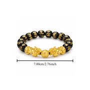 shui obsidian double pixiu bracelet