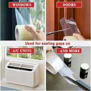 transparent window weather sealing tape 2inch x 65ft clear