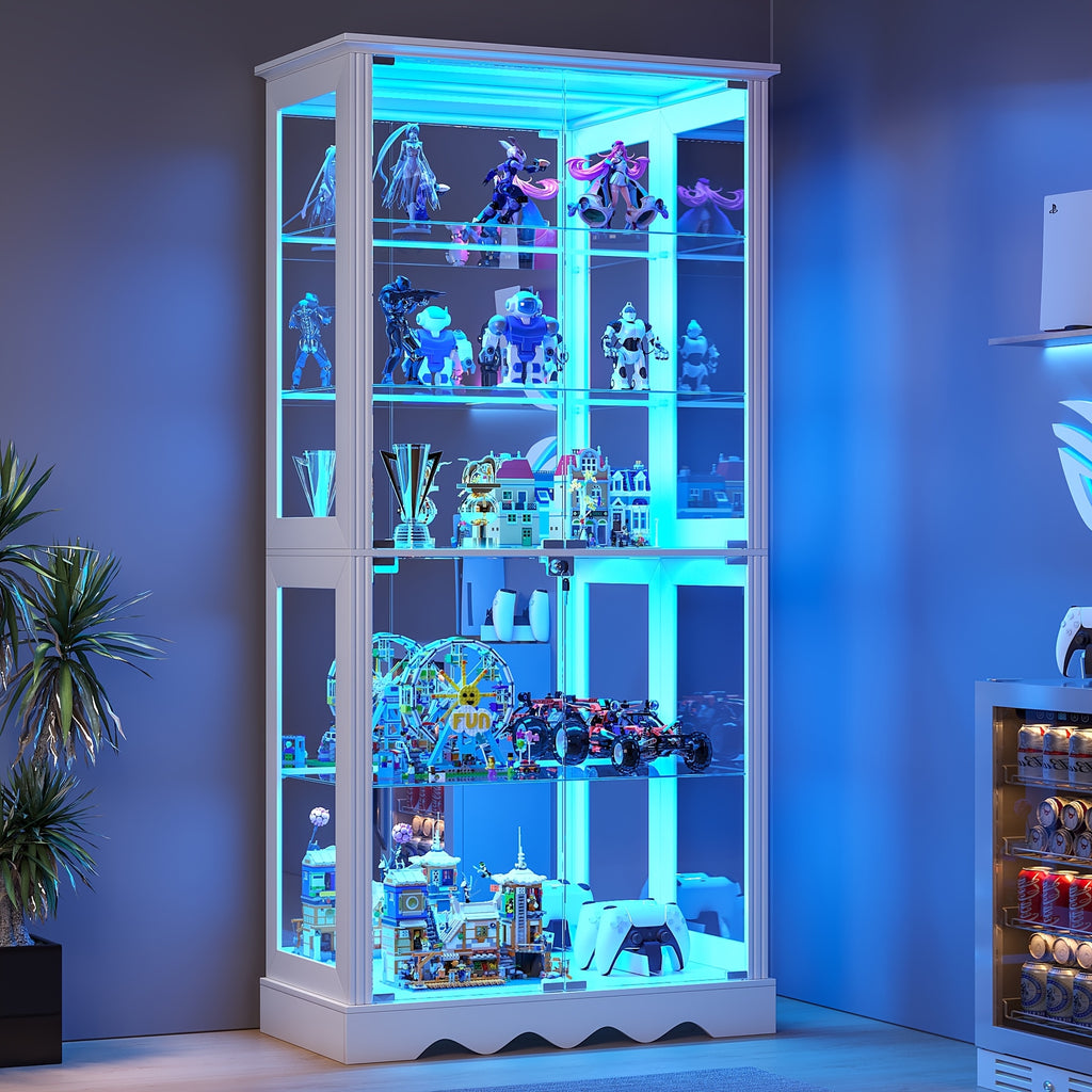 display cabinet glass doors 71 tall   rgb lights