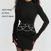 punk gothic style chain dark style cross layered chains