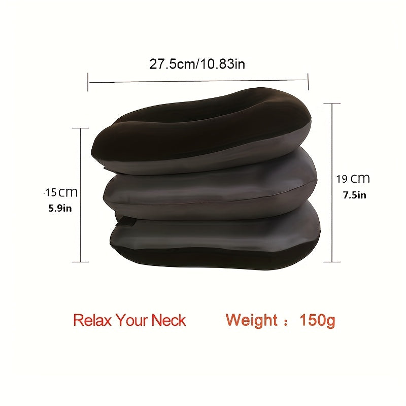 three layer inflatable u shaped neck pillow flexible neck