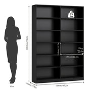 fultru 74 3 bookshelf bookcase   6 tier bookcase