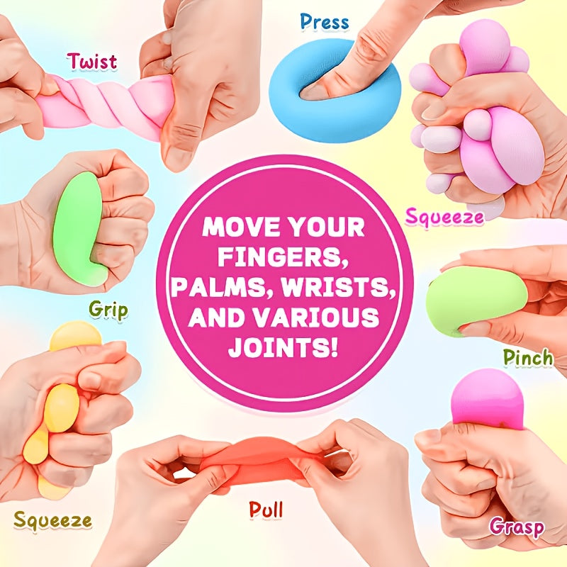 9pcs multi item party favor packs random color squeezable