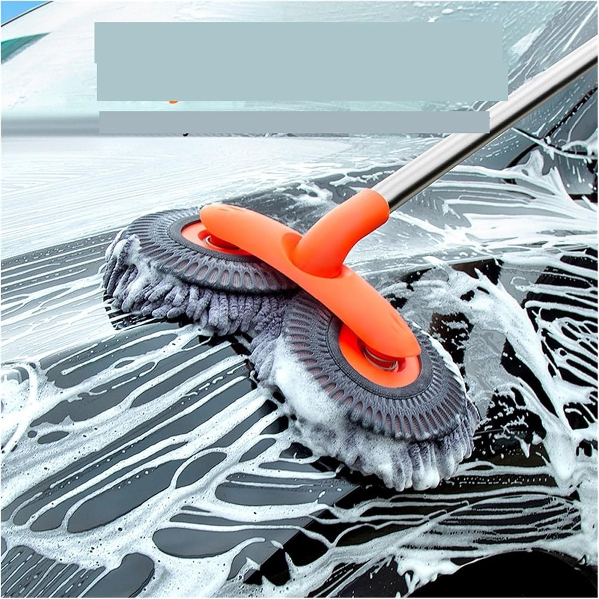 car wash mop retractable long handle double head car wash