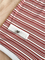 vintage red white striped contrast