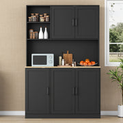 tall pantry storage cabinet 3 pull shelves modern kitchen