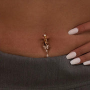 womens   tassel fashion belly button clip no
