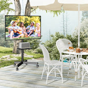 height adjustable mobile tv cart wheels 23 60 inch tvs