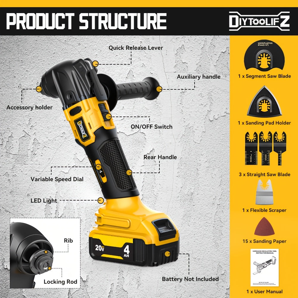 oscillating multi tool compatible dewalt 20v