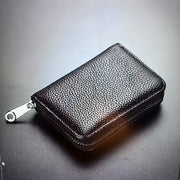 mens ultra thin rfid anti theft zipper wallet multi