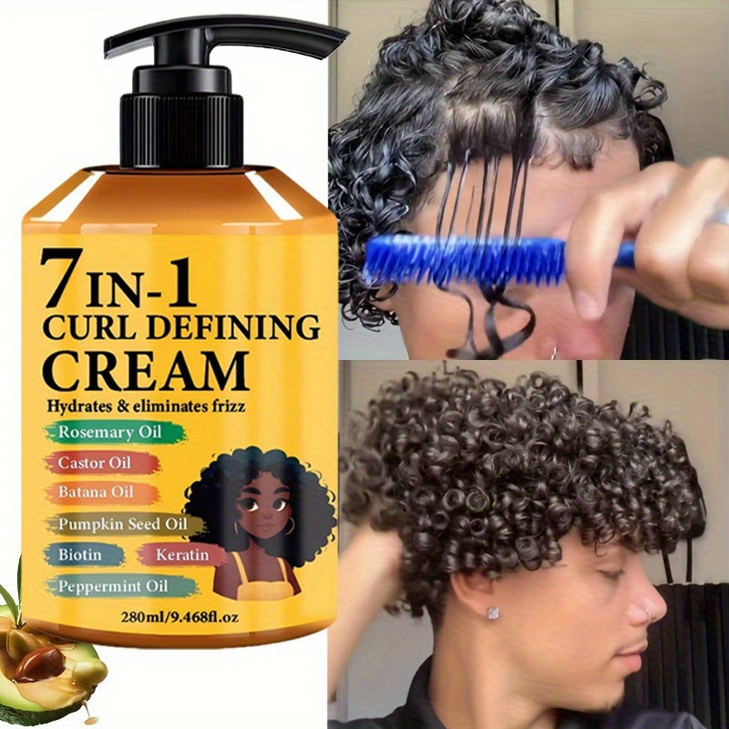 new arrival 7 in 1 hair curling cream moroccan
