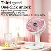 folding 2 in 1 tabletop wall mounted fan 120 degree