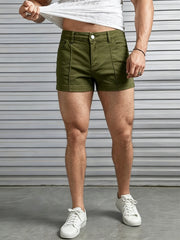 mens   elastic denim shorts men's clothing temu