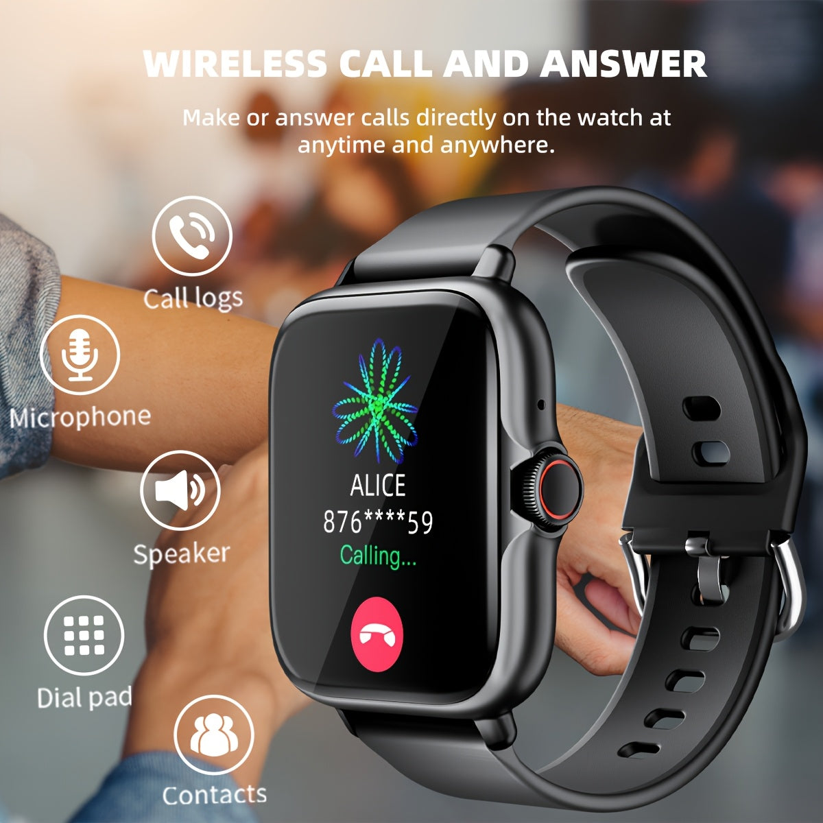 smart watch 1 83 full   display message answer