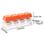 mechanical keyboard keycap fidget keychain 4 button press