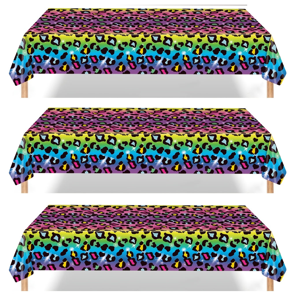 1pc   leopard print birthday tablecloth