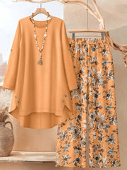 plus size womens casual plus size 2pcs set fashionable solid